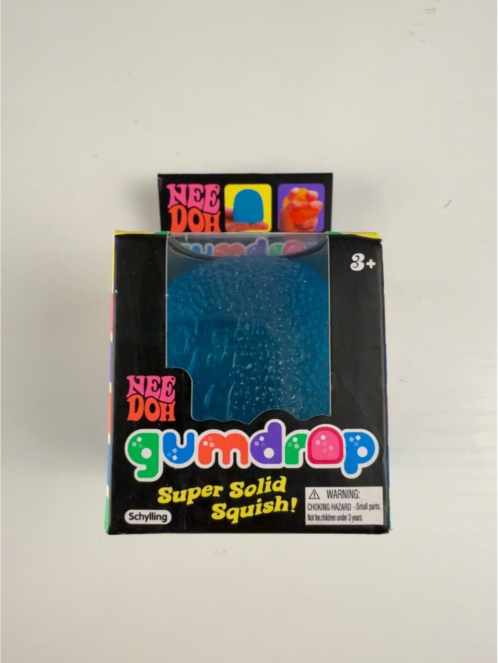 Schylling NeeDoh Gumdrop Super Solid Squish – Blue
